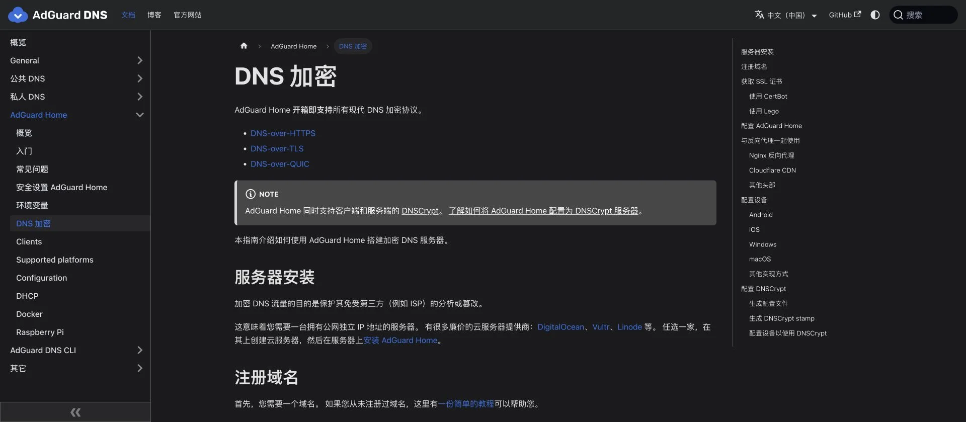 AdGuard Home 加密知识库真实截图