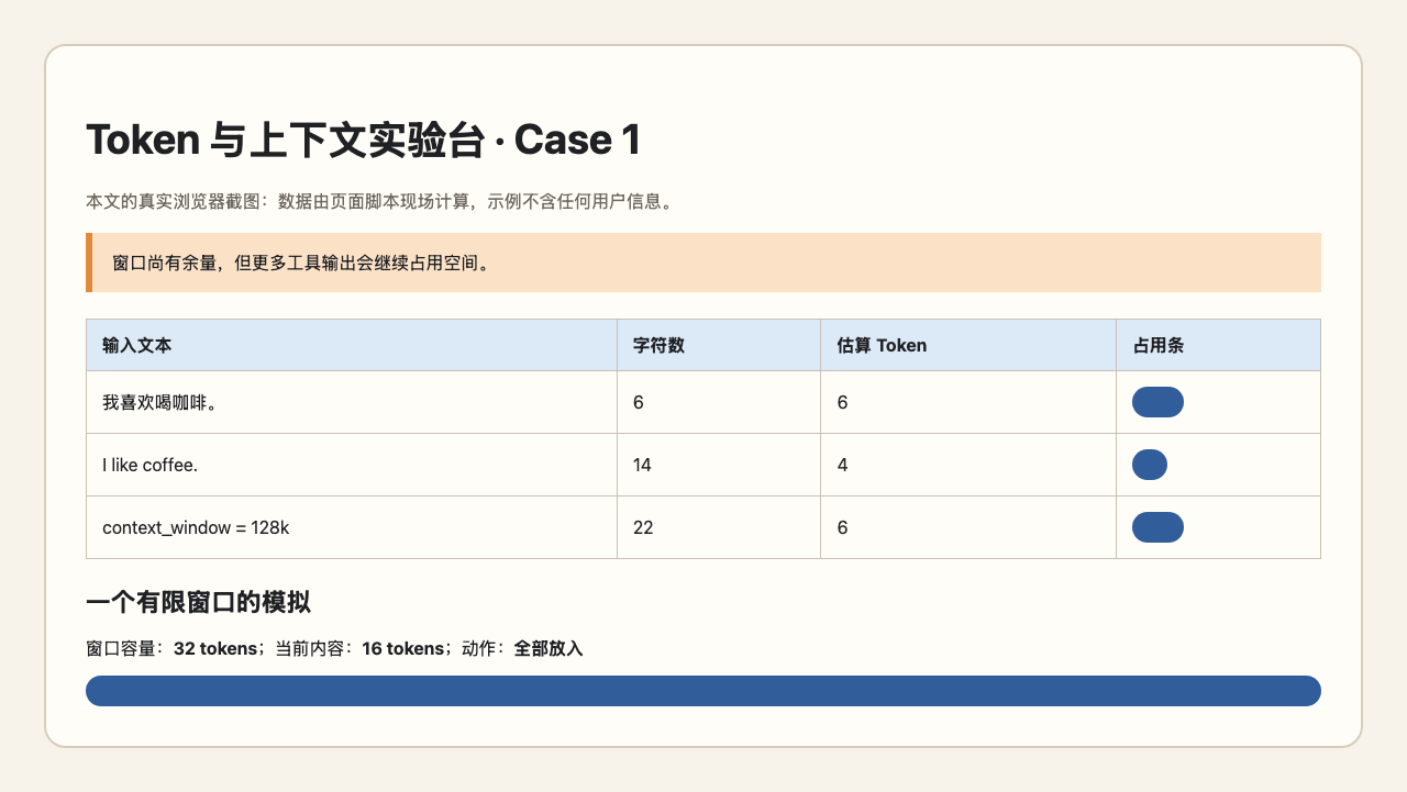 Token 实验台 Case 1