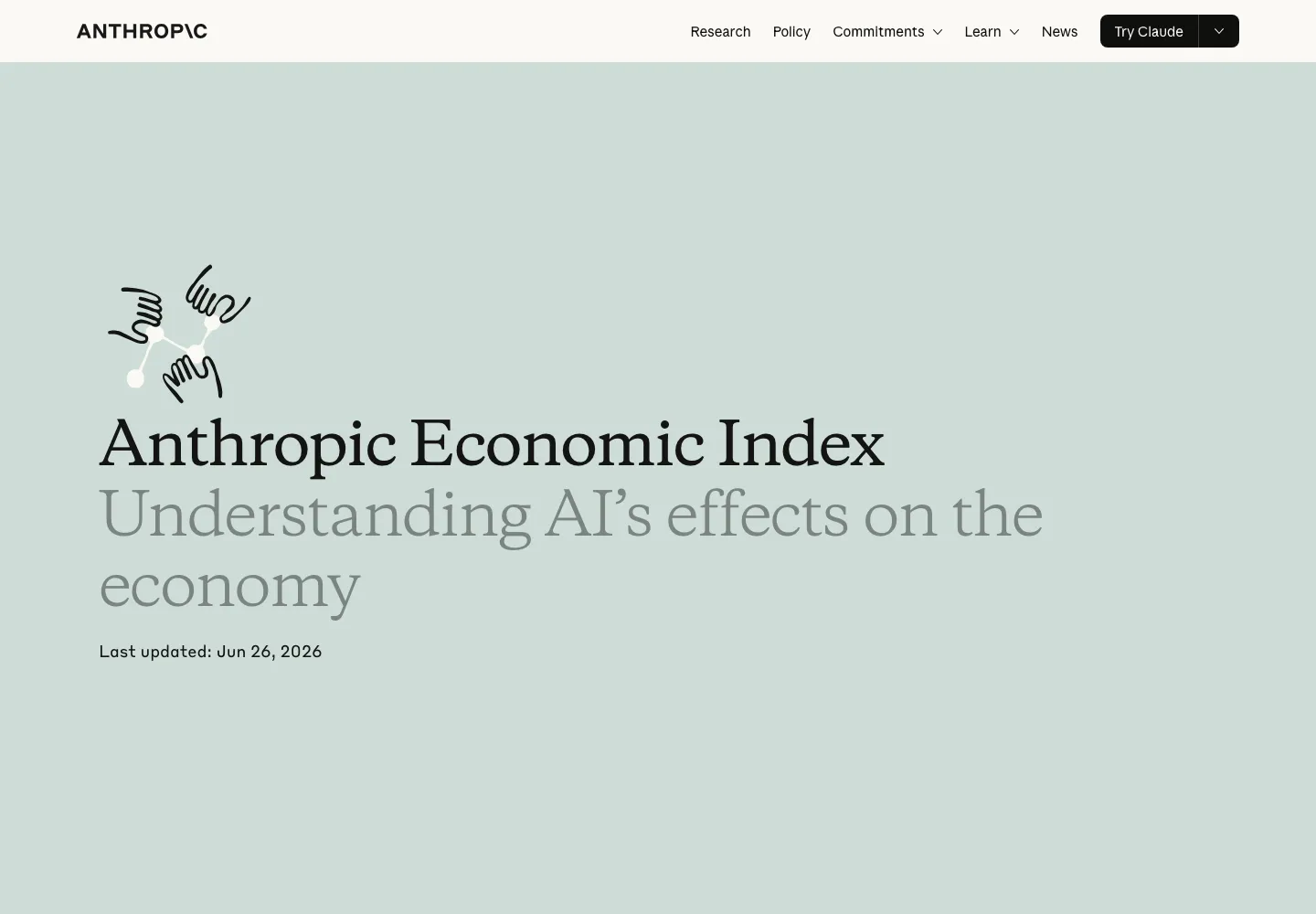 Anthropic Economic Index 页面截图