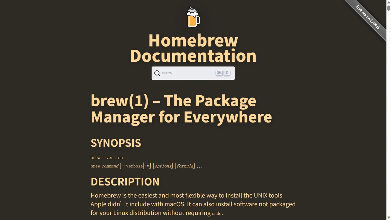 macOS 侧参考：Homebrew 官方手册。