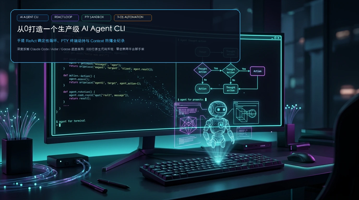技术概念全景封面:从0手搓一个AI Agent CLI