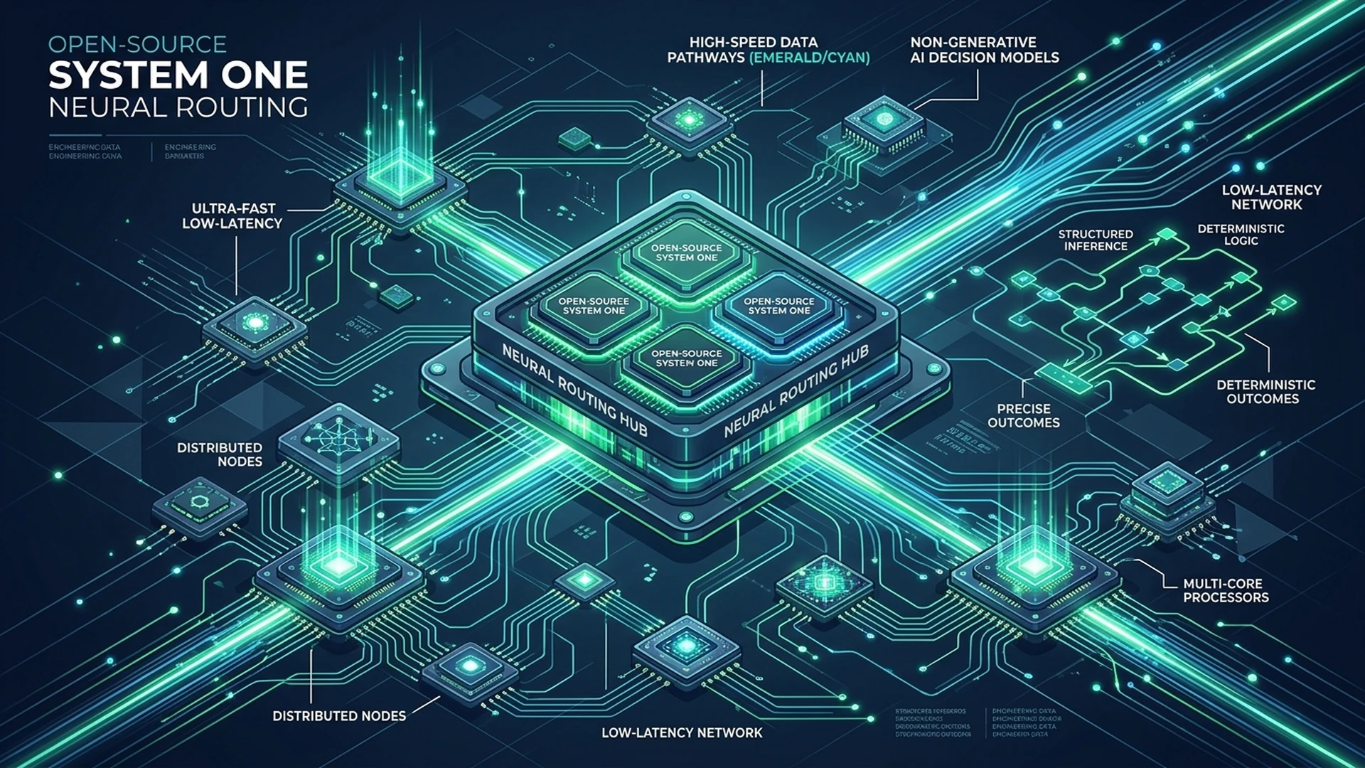 技术全景封面：开源决策模型生态与 System One 毫秒级神经路由全景图