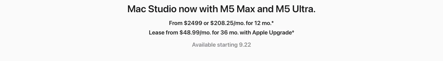 Mac Studio 预售页：9 月 22 日发售