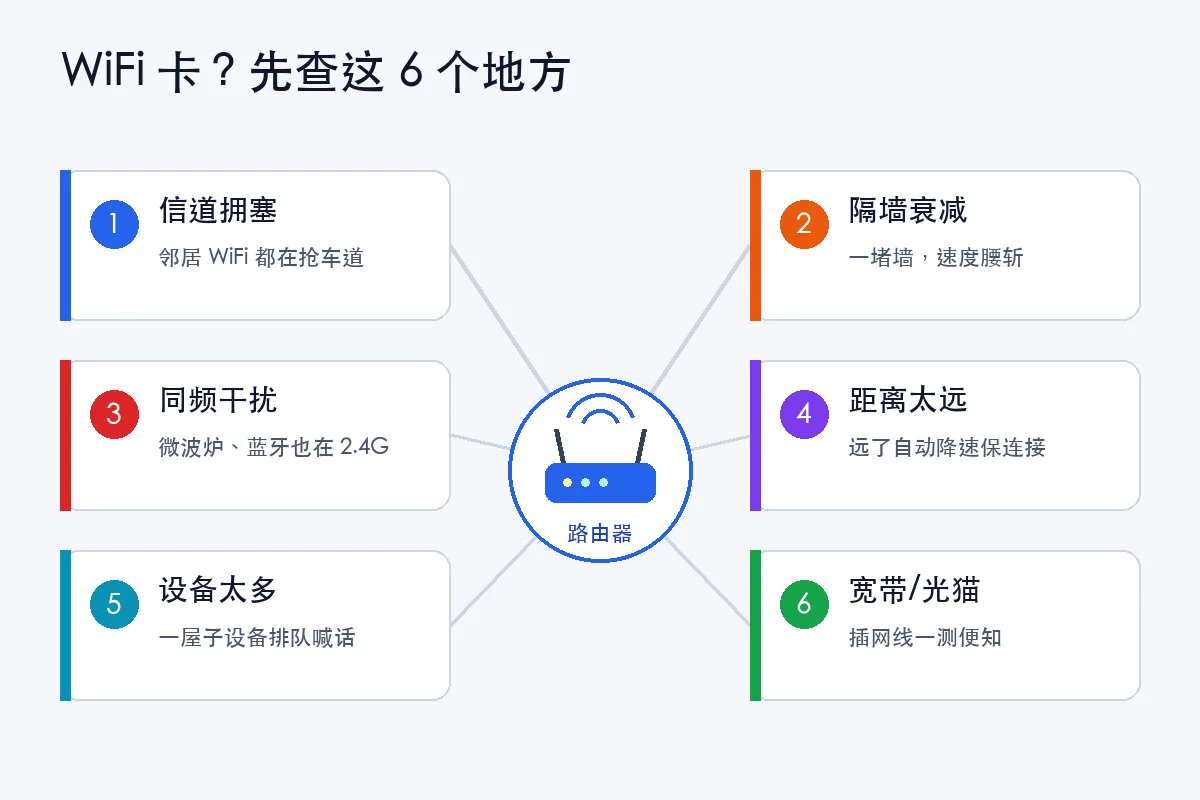 WiFi 卡顿的六大原因