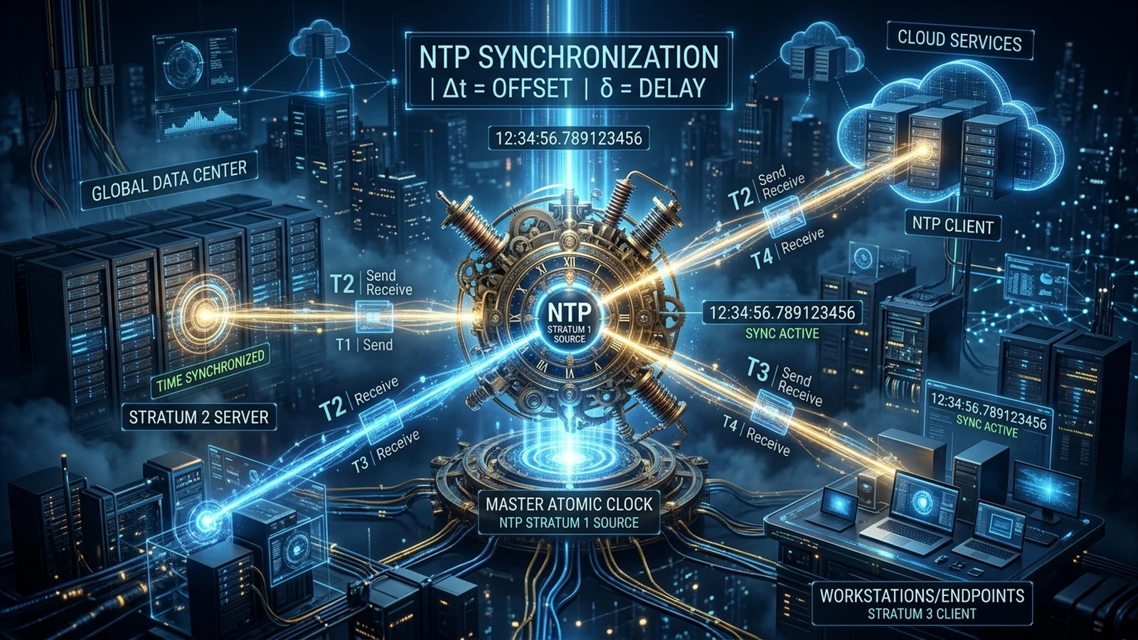 NTP 分布式时间同步概念架构