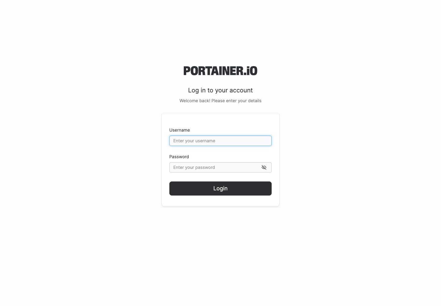 真实截图:Portainer CE 2.39.4 登录页面