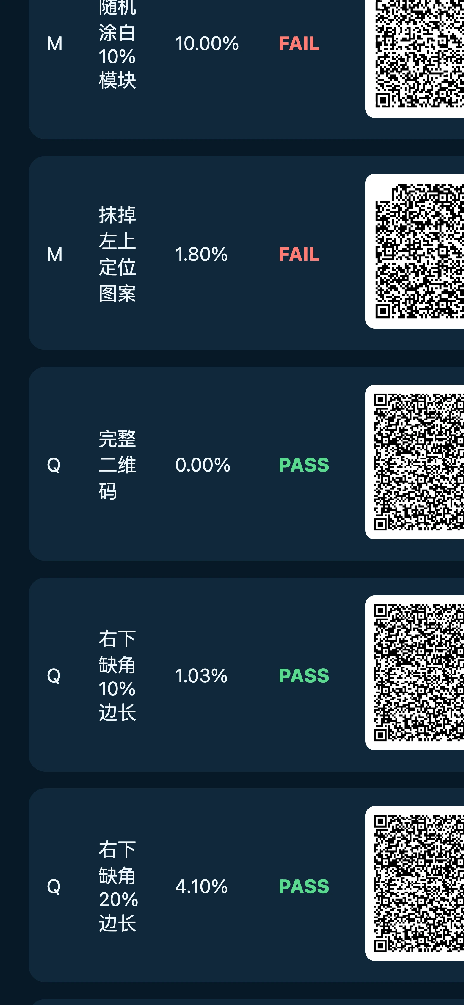 本地实验报告手机截图：缺角样本