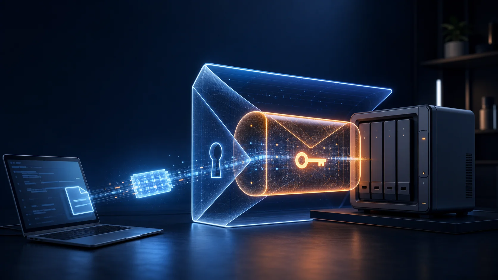 原创题图：RSA 与 AES 双层信封保护 NAS 登录