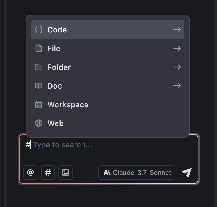 Trae 精准上下文选择器：使用 #Workspace、#File、#Folder 精细化控制注入数据
