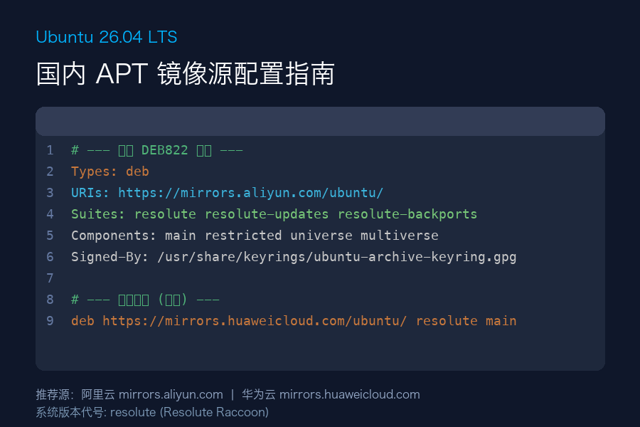 Ubuntu 26.04 换源指南