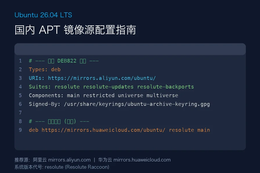 Ubuntu 26.04 换源指南