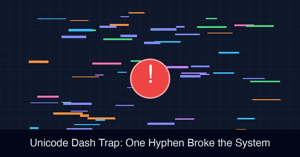Original cover: Unicode Dash Trap