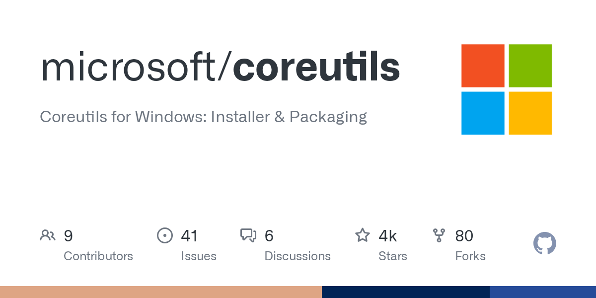 microsoft/coreutils GitHub 仓库